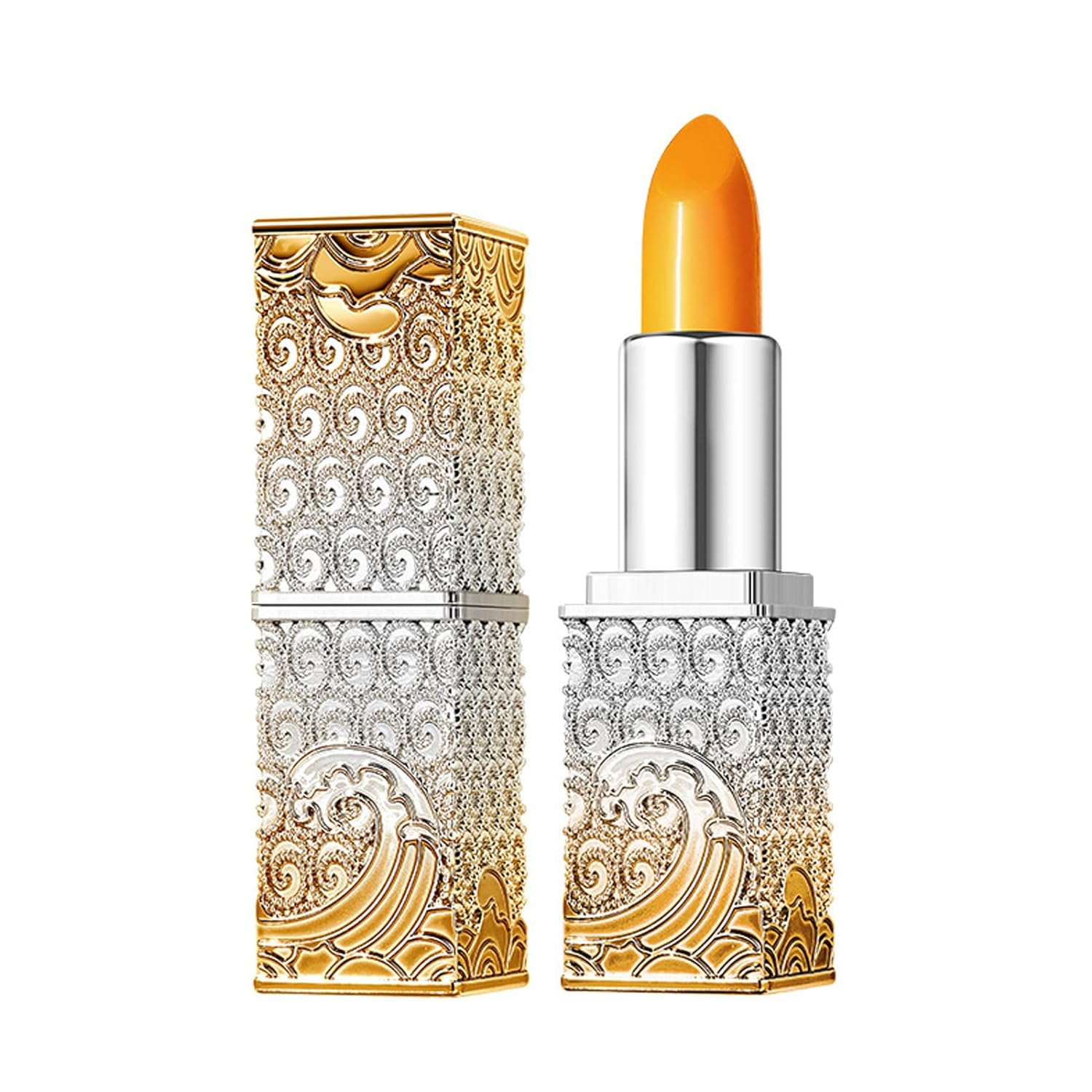 Domality Magic Temperature Color Changing Lipstick with Embossed Packaging, Moisturiser Long Long Long Nutritional Lip Balm, PH Temperature Color Changing Lip Gloss Lip Stain
