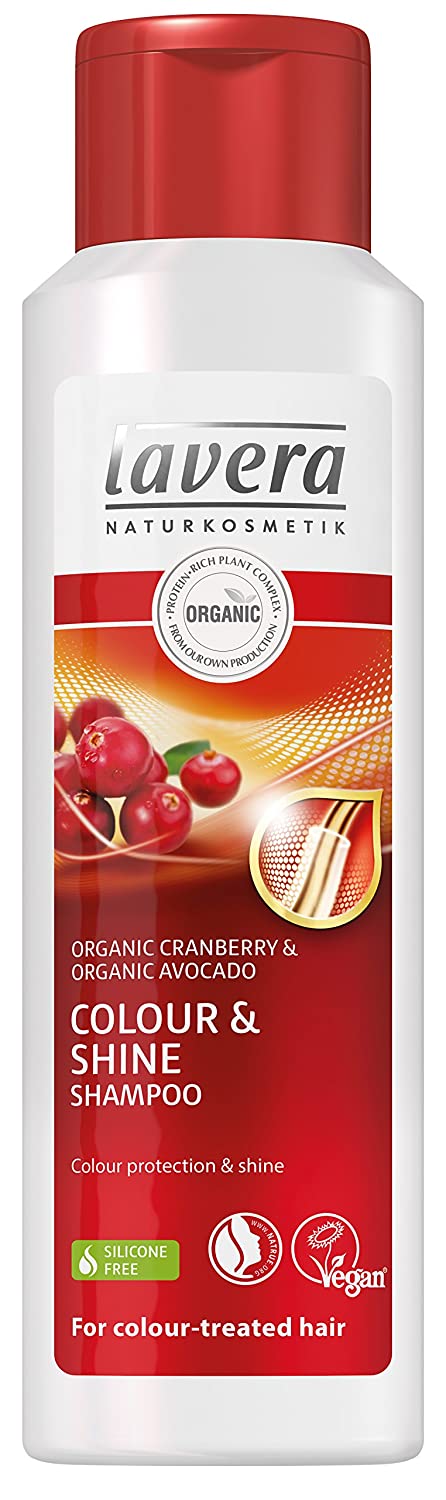 Lavera Organic Cranberry & Organic Avocado Colour & Shine Shampoo (for Colour Treated Hair) 250ml