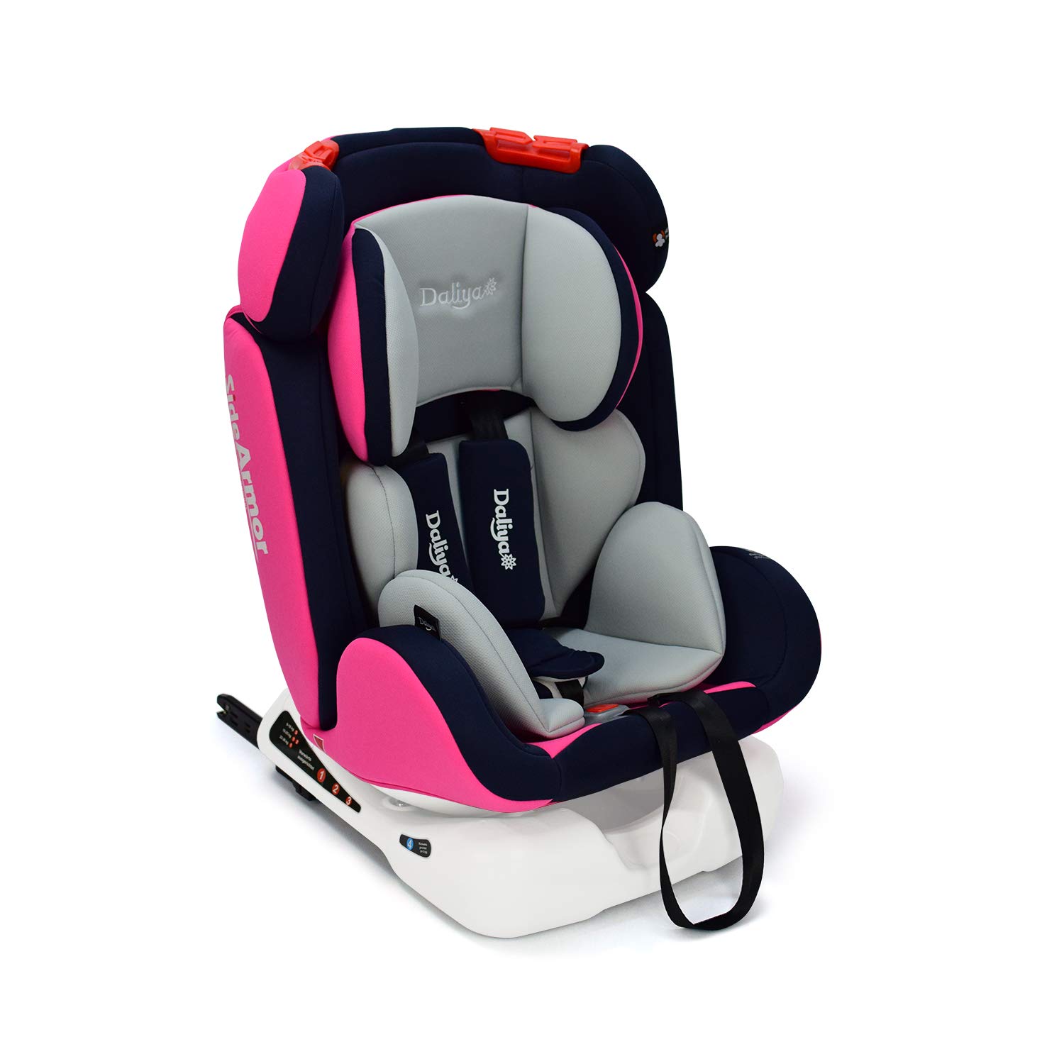 Daliya® Sitorino Child Seat 0-36 kg with Isofix & Top Tether I Car Seat Group 0+1+2+3 I 5-Point Seat Belt I Pink