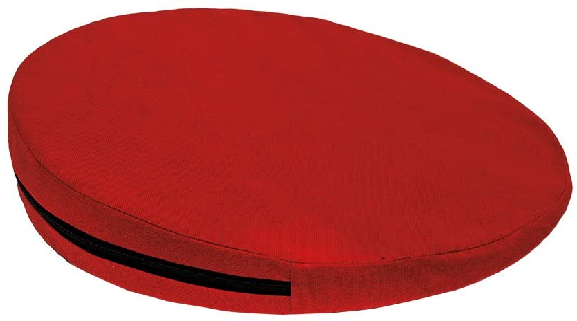 Wedge Cushion, Round, Diameter 36 Cm, 100% Cotton Cover Red – Cushion Seat 