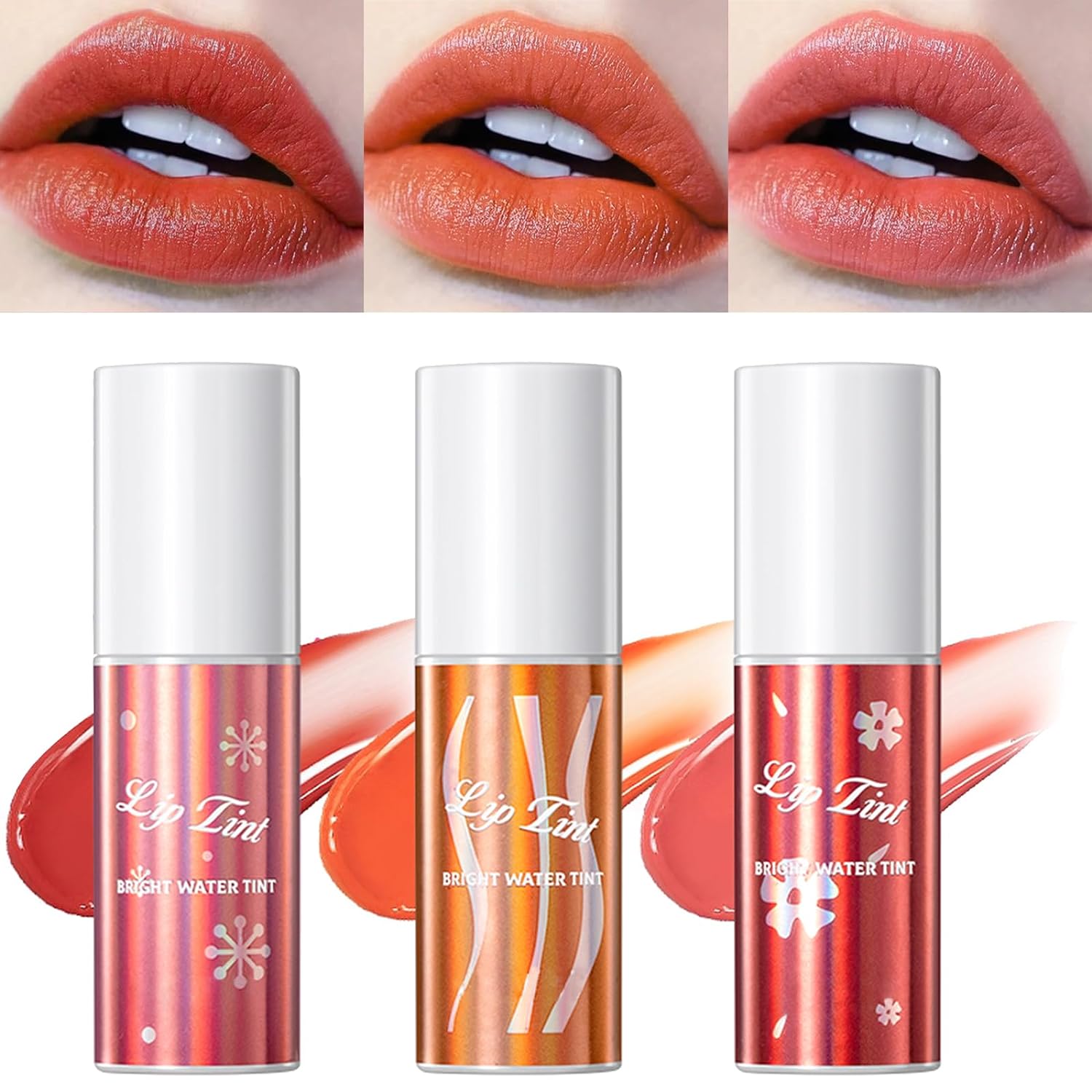 Erinde 3 Colors Lipstick, Korean Lipstick Makeup, Water-Inted Lipstick, Multi-Purpose Lip and Cheek Pen, Lipstick Durable & Waterproof, Natural MakeUp#4#6