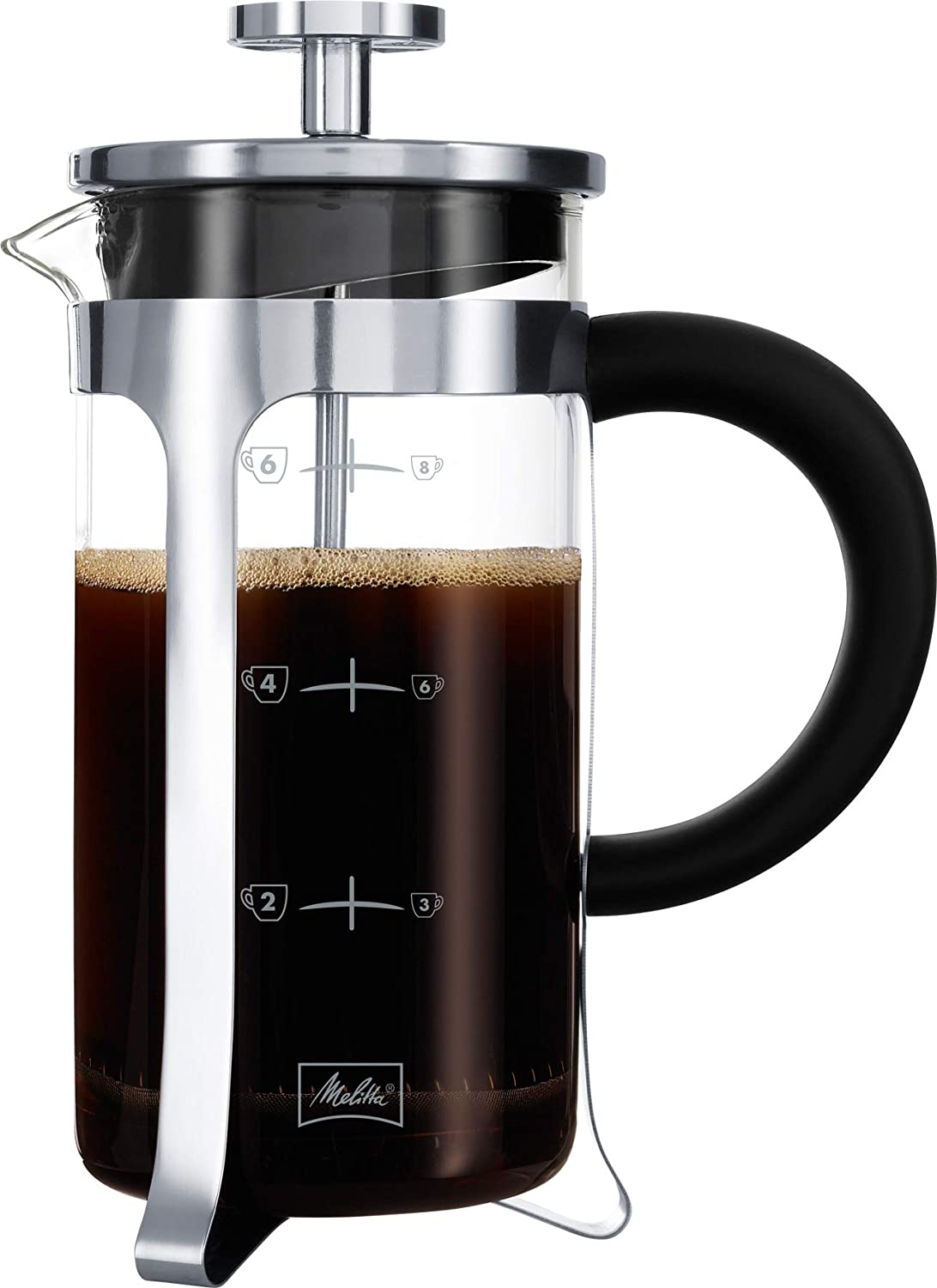 Melitta Manual Coffee Maker – 8 Cup Cafetiere – Chrome