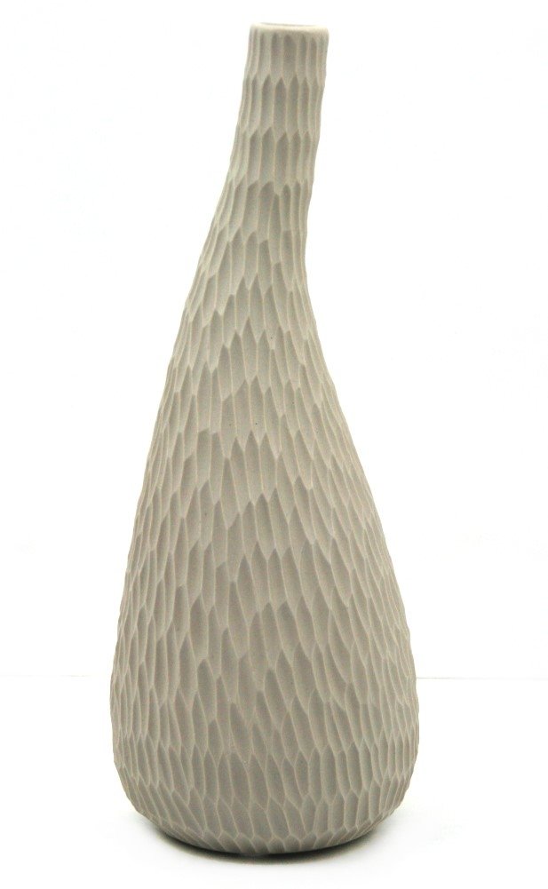 Asa 1333011 Stone Vase 13 X 13 X 34 Cm, White/Cream