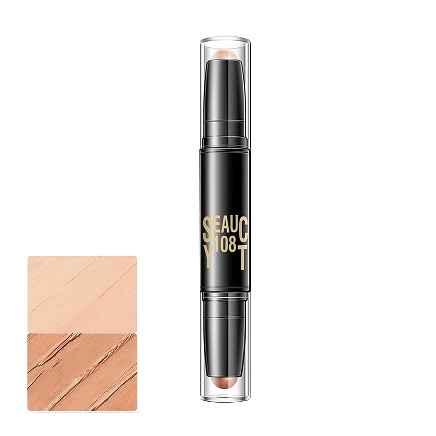 topjess Face Highlighter Sticks, Concealer, Concealer Contour, Contour Pen, Contour Pen Highlighter, Contouring and Highlighter in One for Long-Lasting Contours and Perfect Coverage