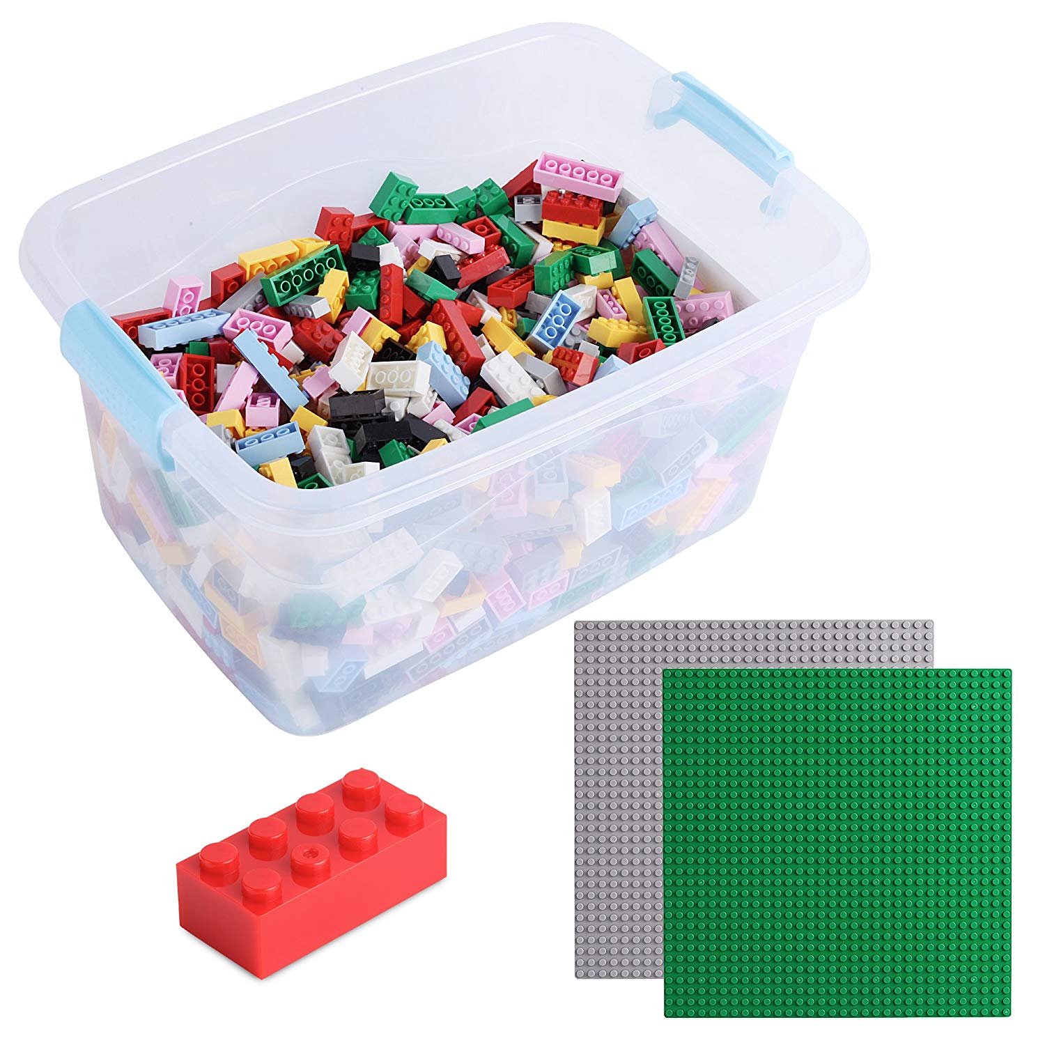 Katara 1827 520 Building Blocks Including Building Board and Box Many Colou