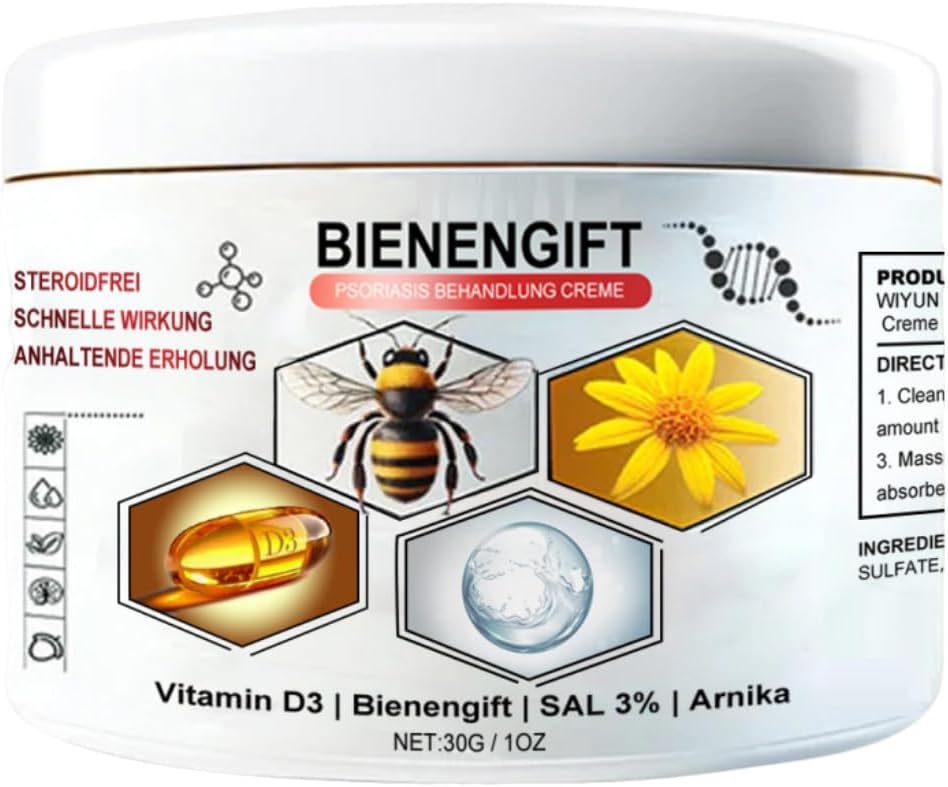 Todahof Bee Venom Multisymptom Treatment Cream, Todahof Bee Venom Psoriasis Treatment Cream, Todahof Bee Venom Multi Symptom Psoriasis Cream (1 Piece)
