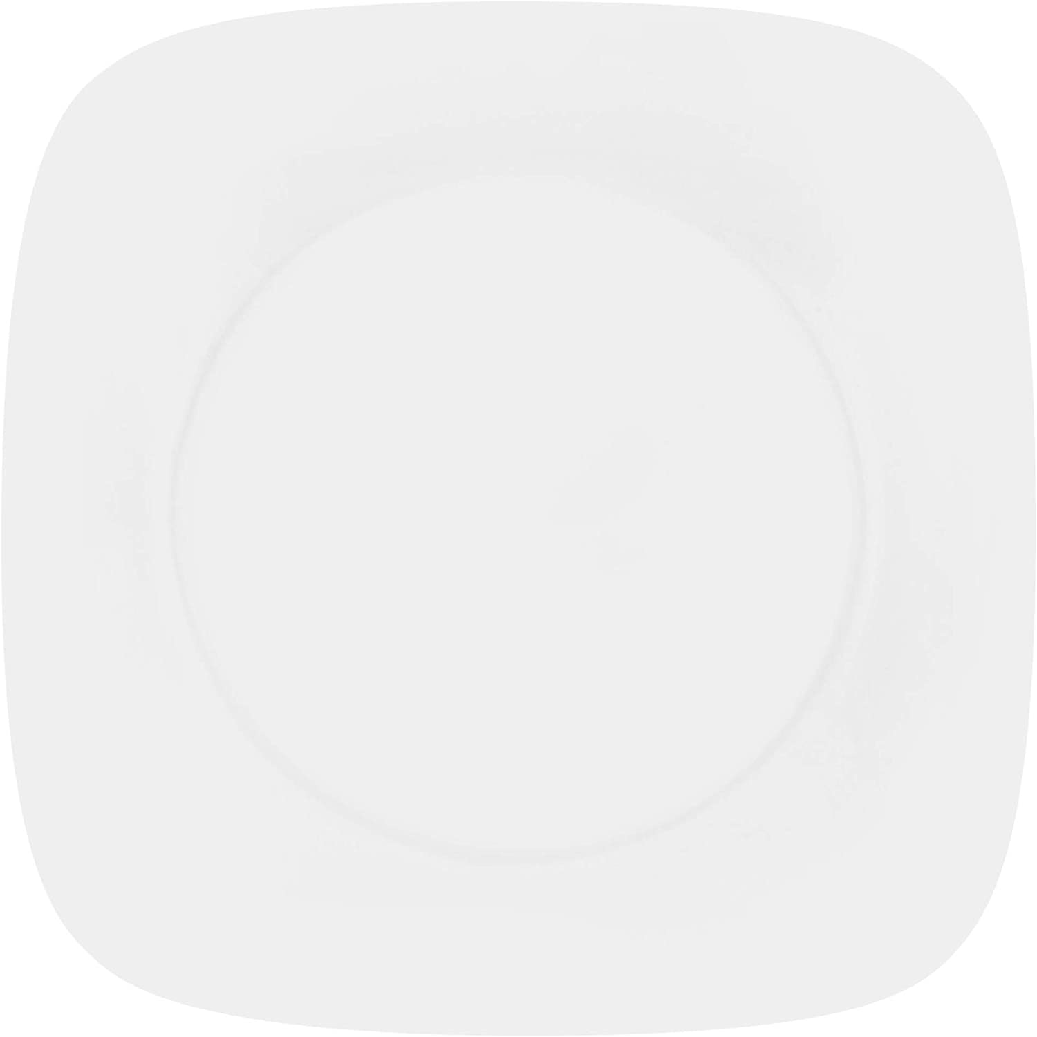 Corelle 22.75 cm Vitrelle Glass Pure Luncheon Plate, Pack of 6, White