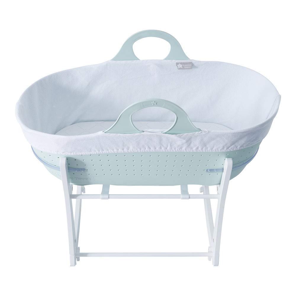 Tommee Tippee Sleepee Moses Basket & Cradle Stand, Green