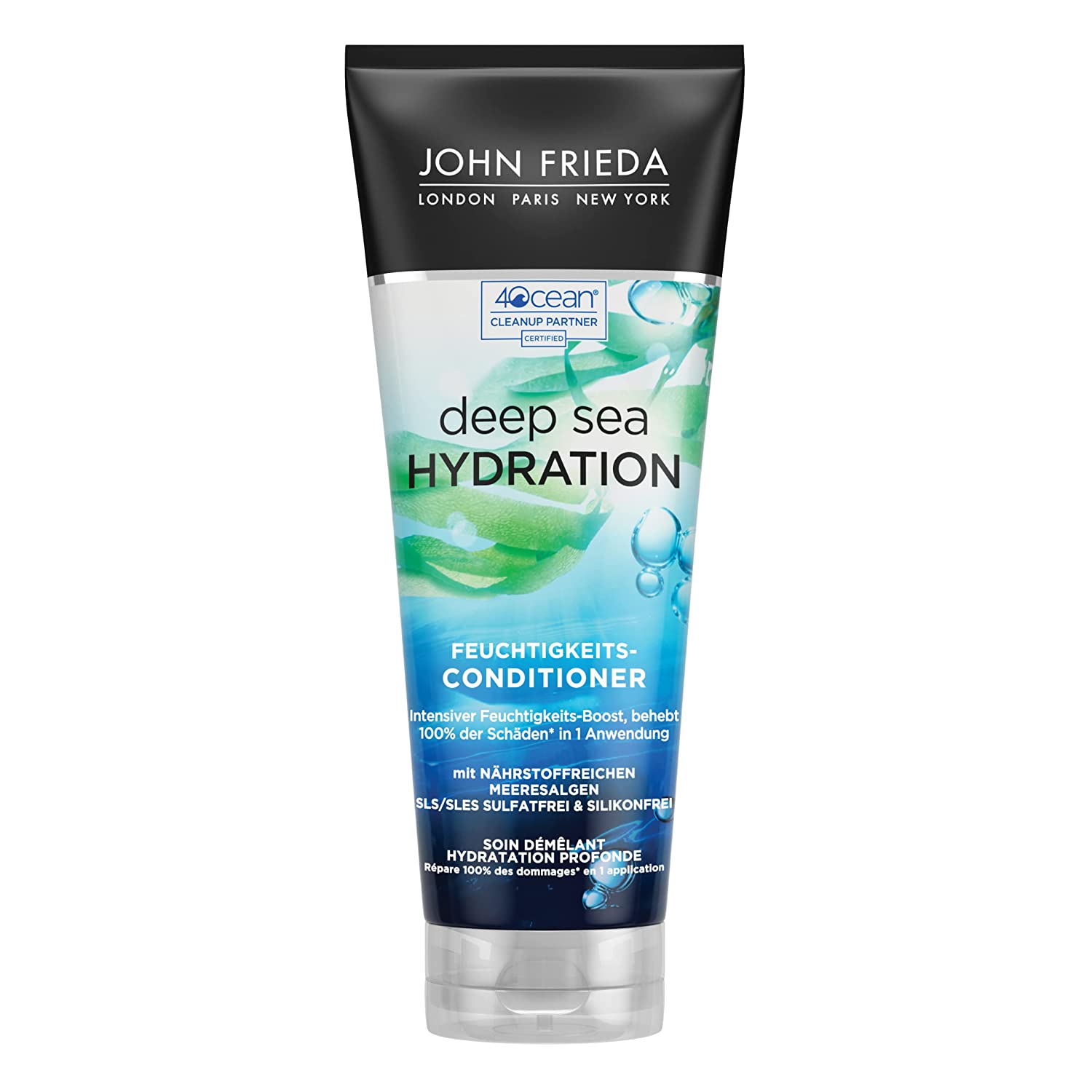 John Frieda Deep Sea Hydation Conditioner - Contents: 250 ml - Intensive Moisture Boost - Fixes 100% of Damage to the Hair Surface in One Application