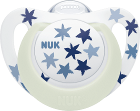 NUK Pacifier Star Day & Night Gr.2 green/blue, 6-18 months, 2 pcs