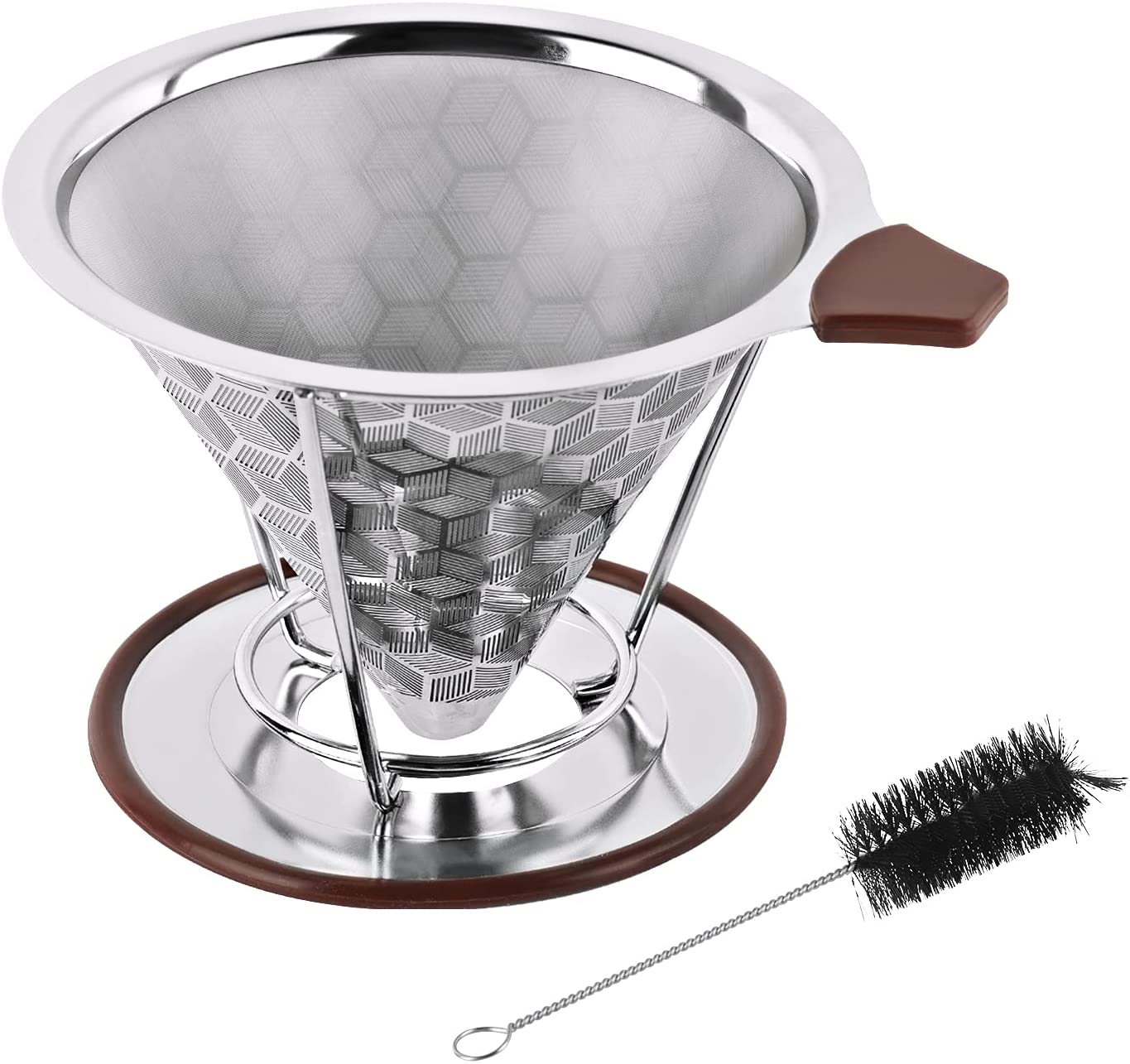 lifcasual Stainless Steel Coffee Filter, Permanent Coffee Filter, 1-4 Cup w