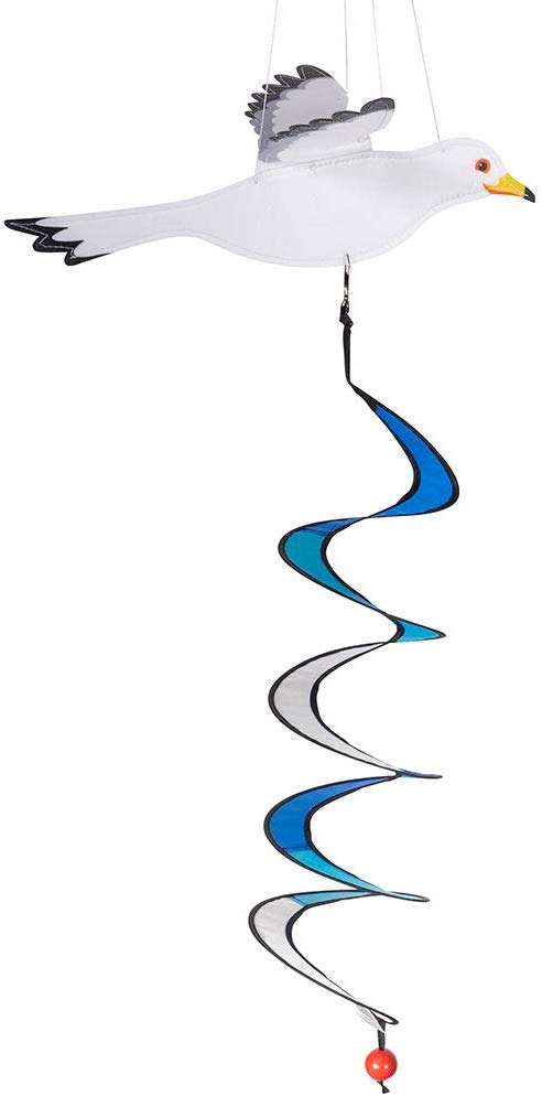Colours In Motion - Common Gull Twister Wind Chime - 29 X 36 X 75 Cm