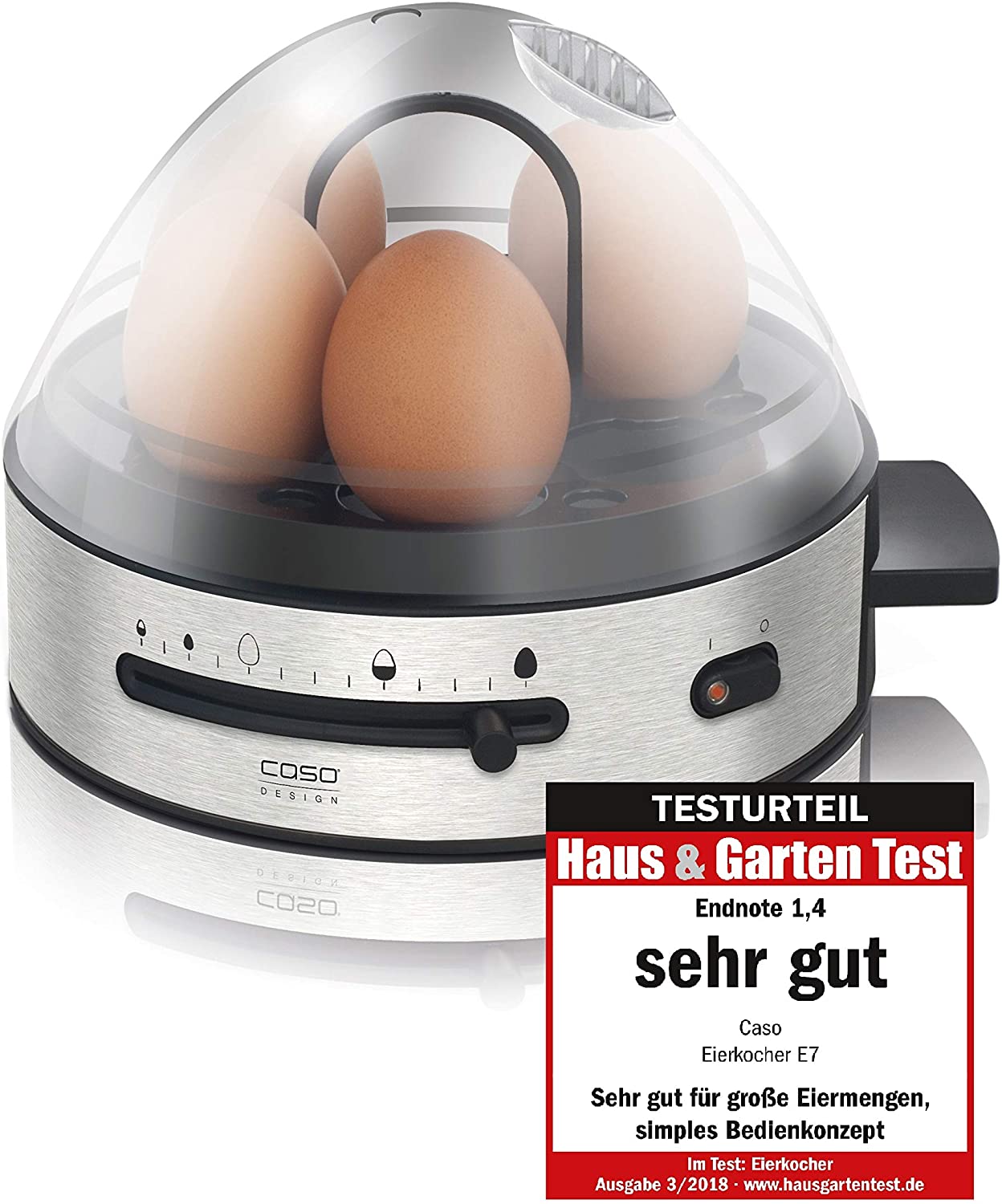 Caso E7 - egg cookers (18 cm, 20.500 cm, 14 cm, 230 V, 50 Hz)