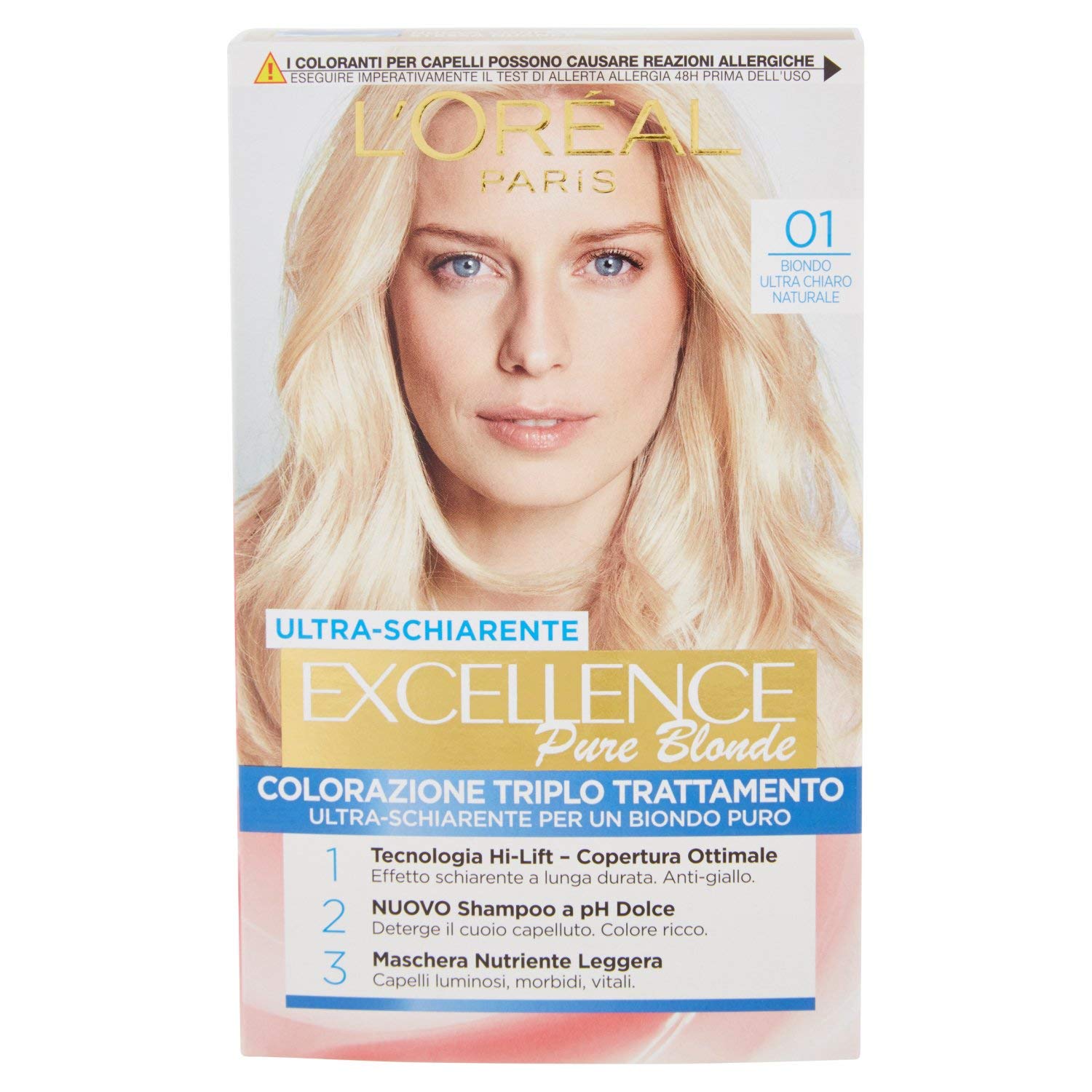 L'Oréal Paris Excellence Creme N 01 Ultra Light Natural Blonde Hair Dye, ‎ultra