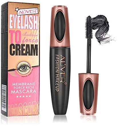 PEPHUCA 4D Silk Fibre Mascara - Extra Long Eyelashes Waterproof, Durable, Thickening Black Mascara, Smudge-proof Eyelash Makeup for Sensitive Eyes and Short Eyelashes