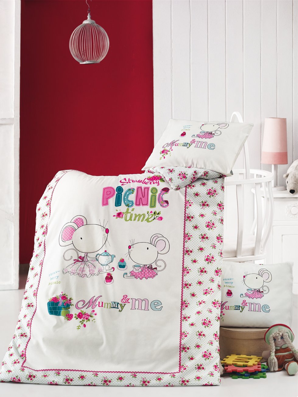 Childrens Bed Linen 100X135 Bed Baby Bed Linen 2-Piece Set Duvet Cover Set