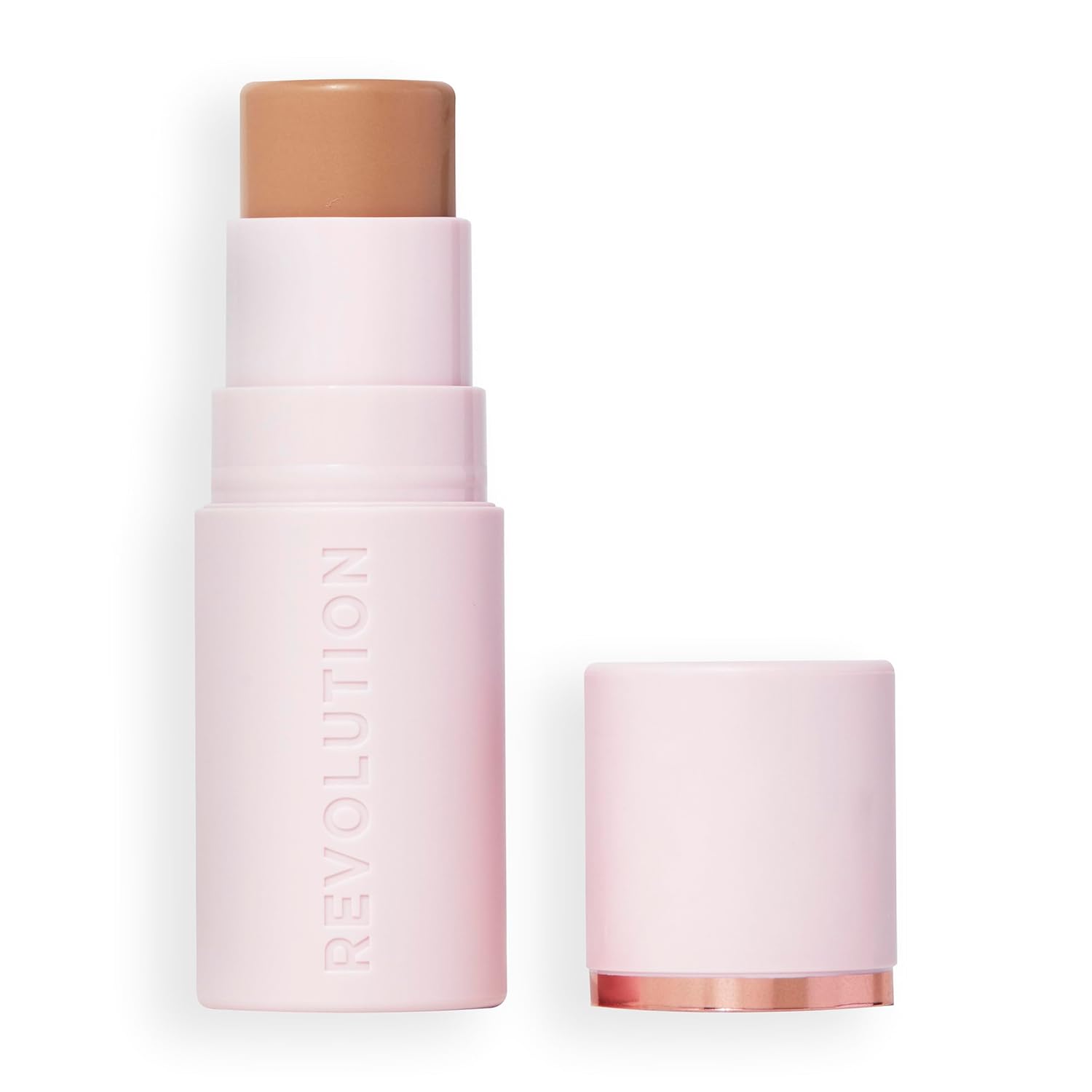 Revolution Skin Silk Bronzer Stick - Restorative Color for Cheeks, Eyes and Lips - Cream-to-Powder Formula - Vegan & Cruelty-Free - Fair Sand - 4.5 g
