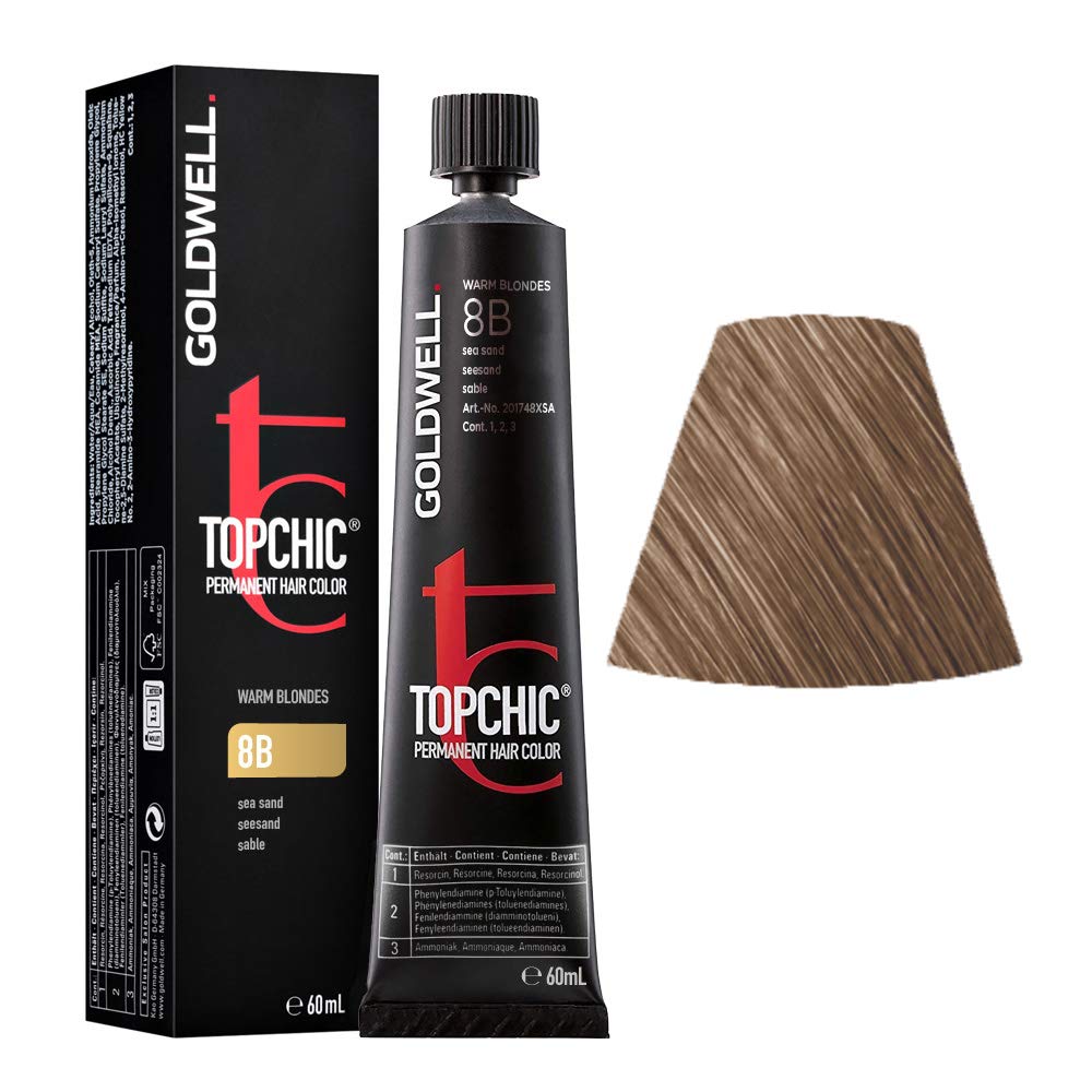 Goldwell Topchic Hair Color Seesand 8B, Pack of 1 (1 x 60 ml)
