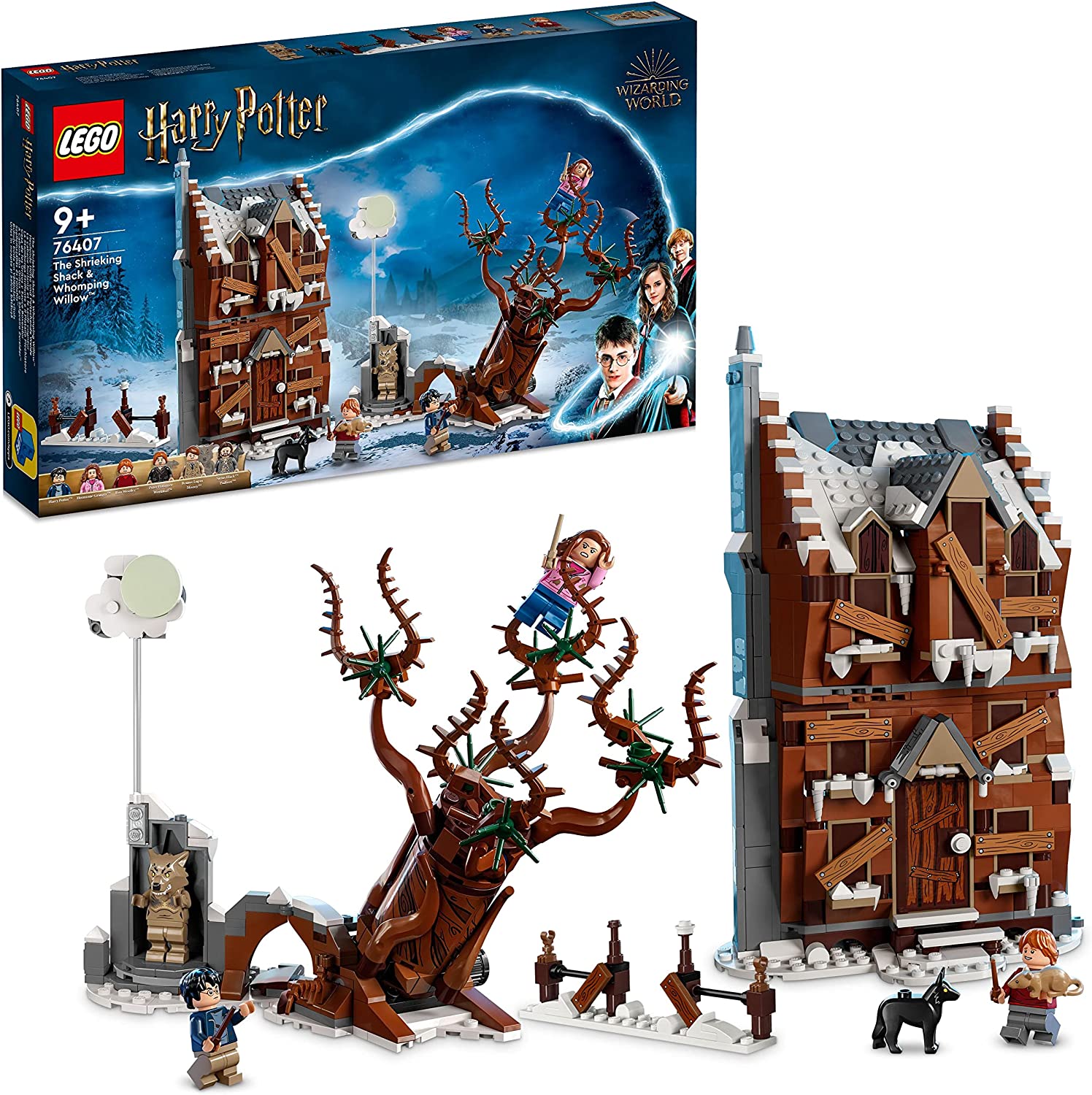 LEGO 76407 Harry Potter Howling Hut and Whip Willow 2-in-1 Set from the Prisoner of Askaban, Fan Item from the Wizarding World