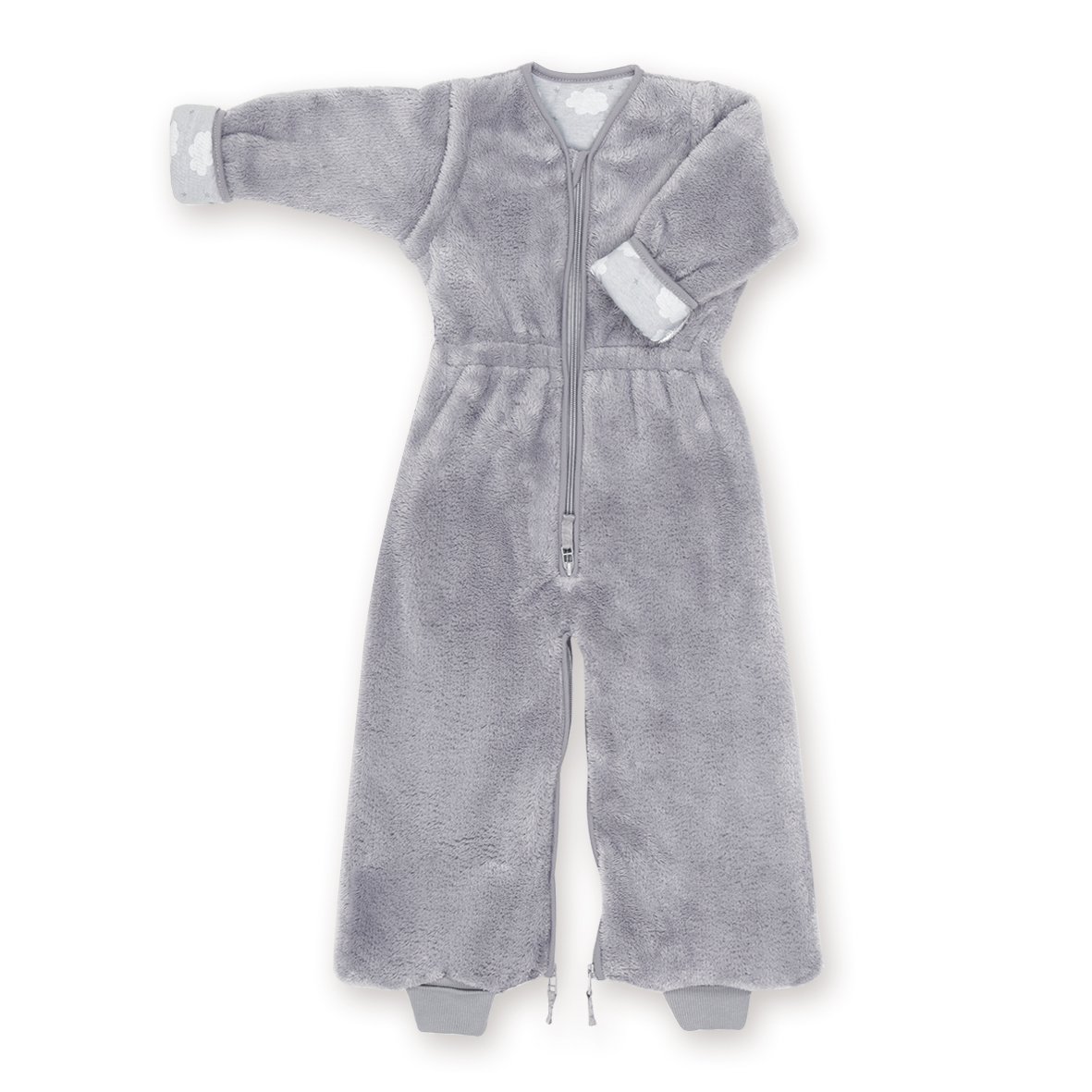 Bemini by Baby Boum 169MILKY92SF Sleeping Bag with Jersey Lining 2-in-1 Soft Milky Grizou 6-24 m Grey