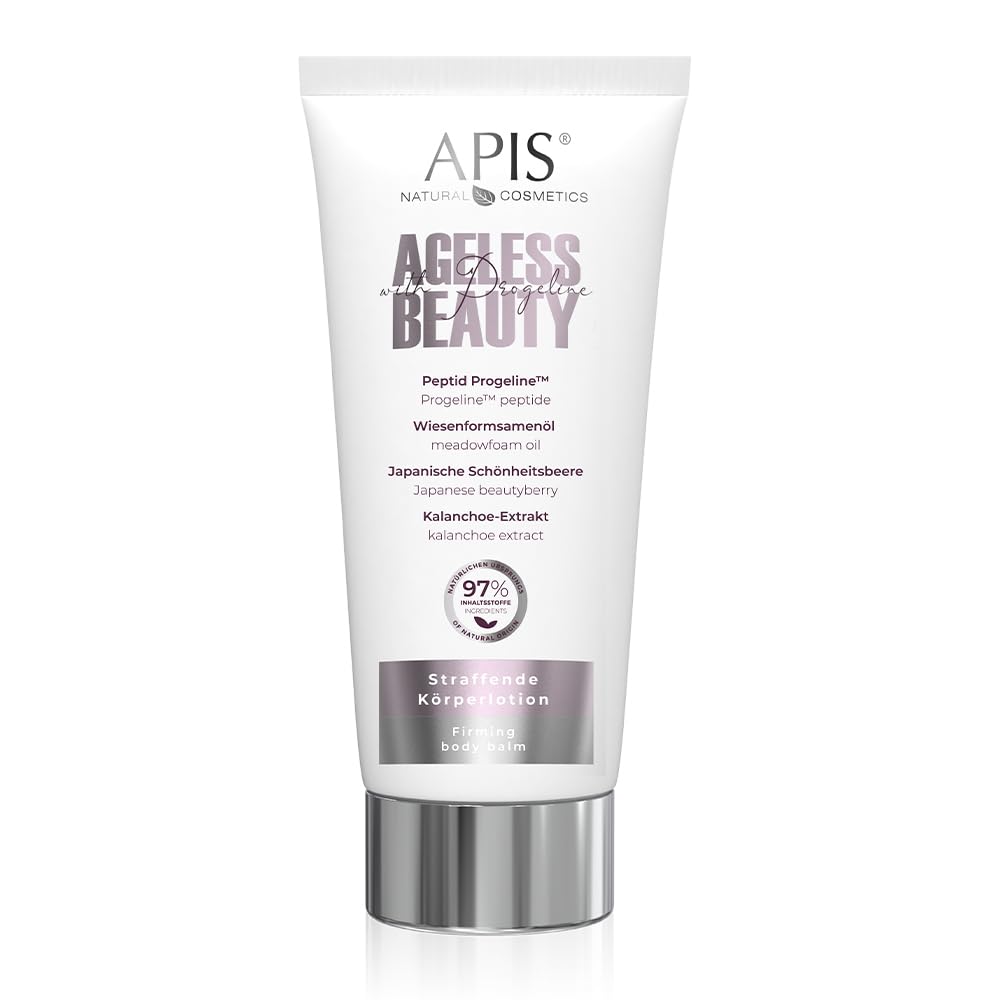 AGELESS BEAUTY WITH PROGELINE | Firming Body Lotion with Biomimetic Peptide | Avocado & Meadow Foam Herb Oil | Intensive Skin Care for Strength & Smoothness | 200ml