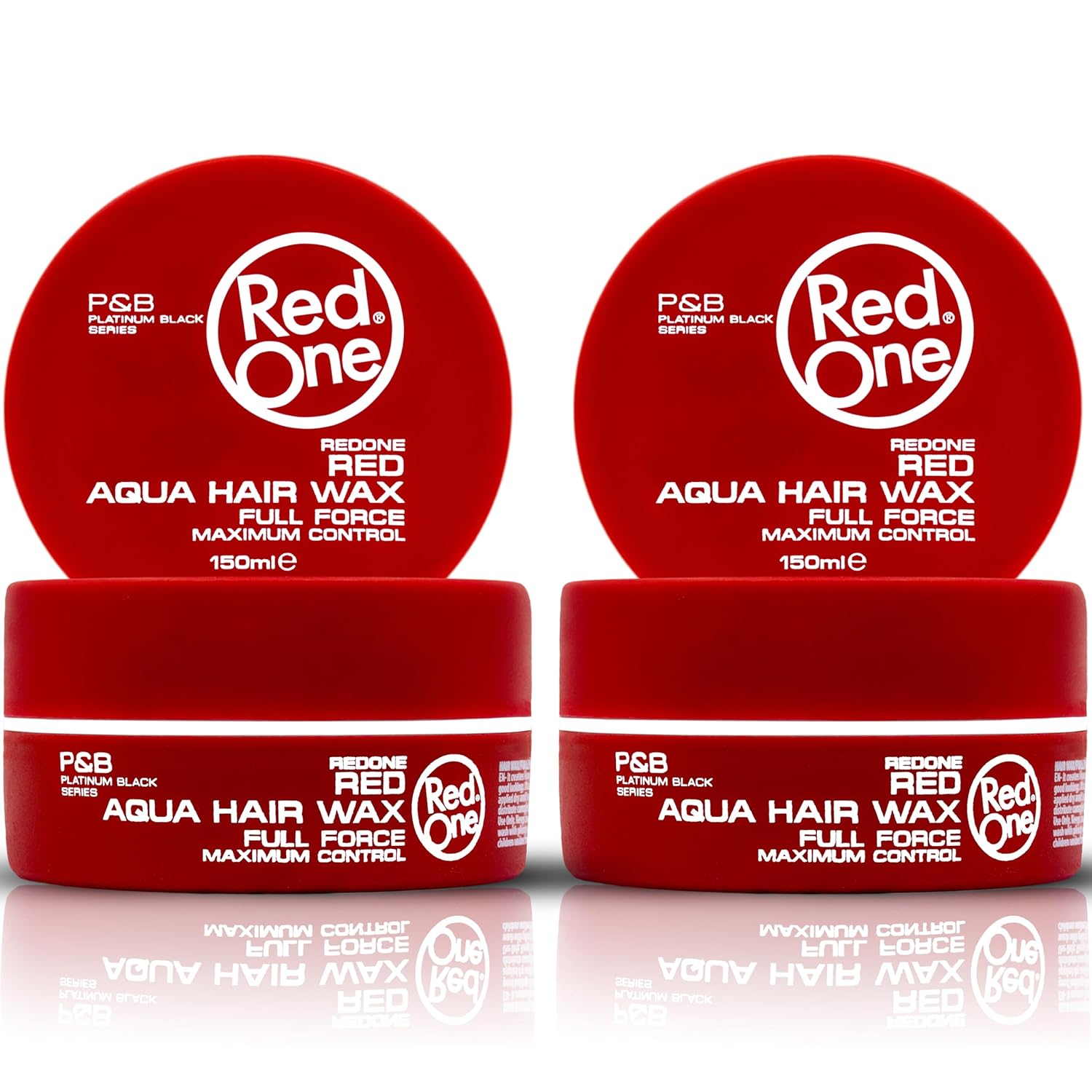 RedOne Aquatic Hair Wax Red 150 ml | Edge Control | Ultra Hold | Hair Wax for Men and Women | Strawberry Fragrance | Maximum Control - Pack of 2