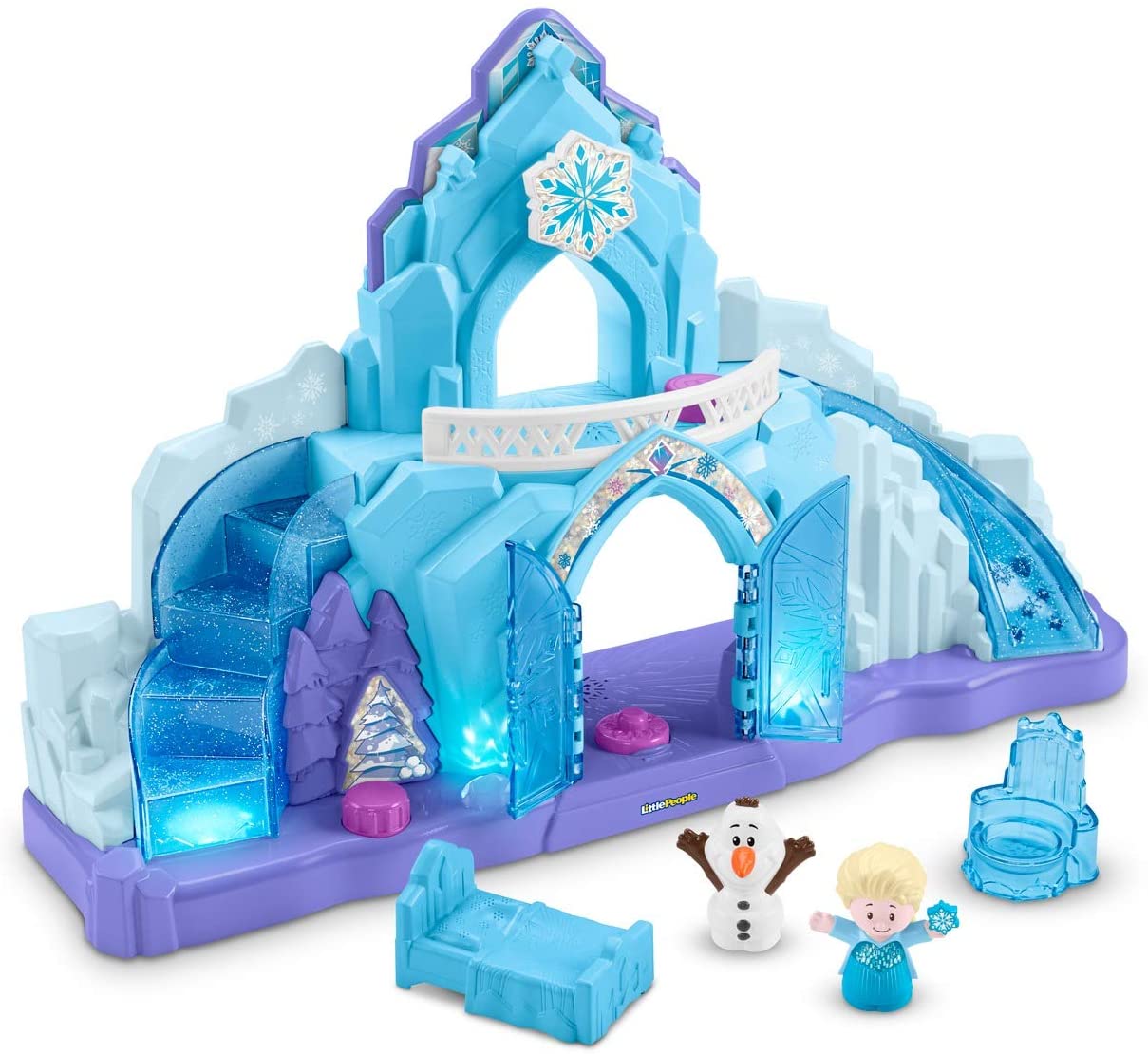 Fisher-Price Fisher - Price Gkv24-Little People Frozen Elsas Ice Palace With Lights And 
