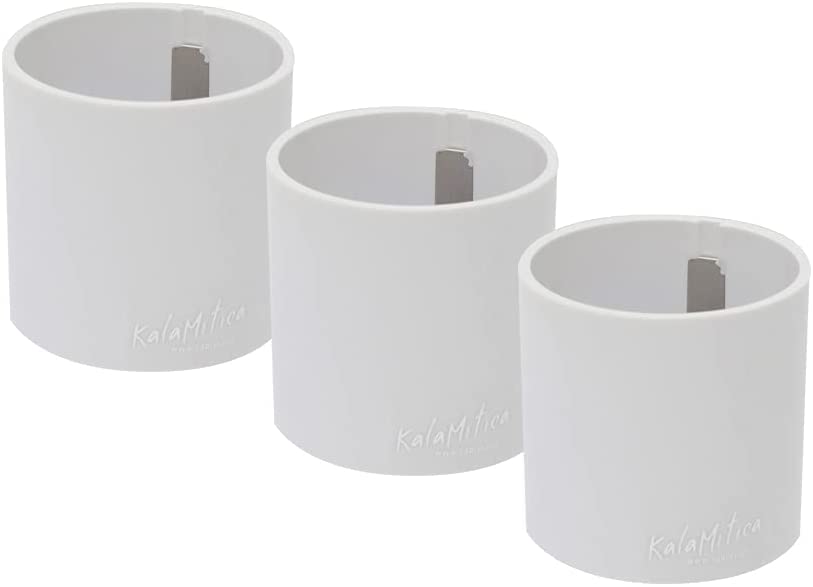 KalaMitica 6 cm Diameter Cylinder Magnetic Pots - Brown (Set of 3)