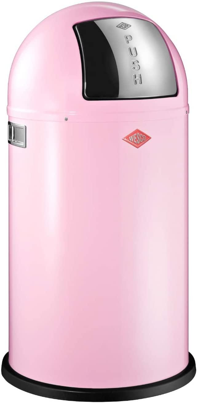 Wesco 175 831 Pushboy Waste Bin 50 Liters Pink