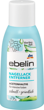 ebelin Nail polish remover containing acetone, 125 ml