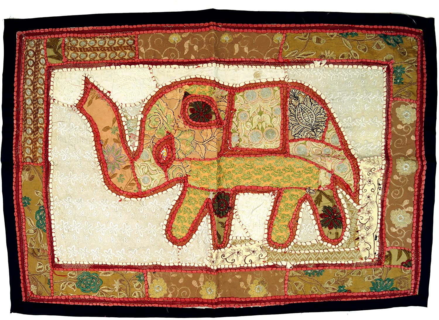 Guru-Shop Indian Tapestry Patchwork Wall Hanging 90 X 65 Cm Pattern 1 Wall 