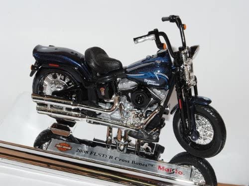 Maisto HarIey Davdson Unknown Hariey Davdson 2008 Flstsb Cross Bones Blue 1/18 Maisto Model Motor