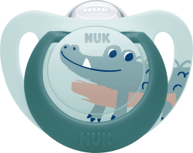 NUK Pacifier Star Day & Night Gr.3 green/blue, 18-36 months, 2 pcs