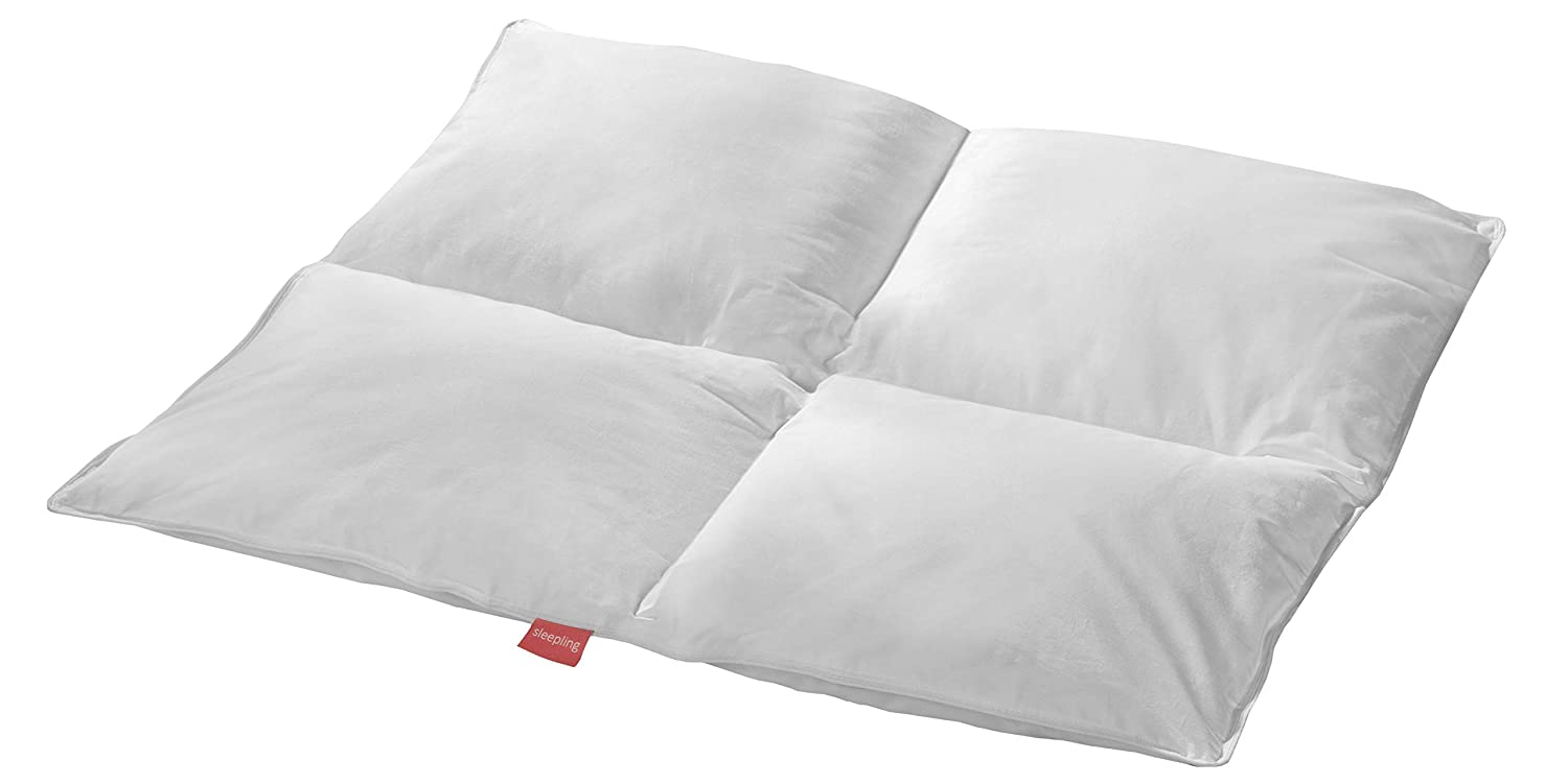 sleepling 196299 Baby Down Duvet | Warm Winter Duvet | White Down (90%) and Feathers (10%) | Made in EU | Down Pass | Ökotex | Down Batiste | Washable at 60 °C | 80 x 80 cm, White