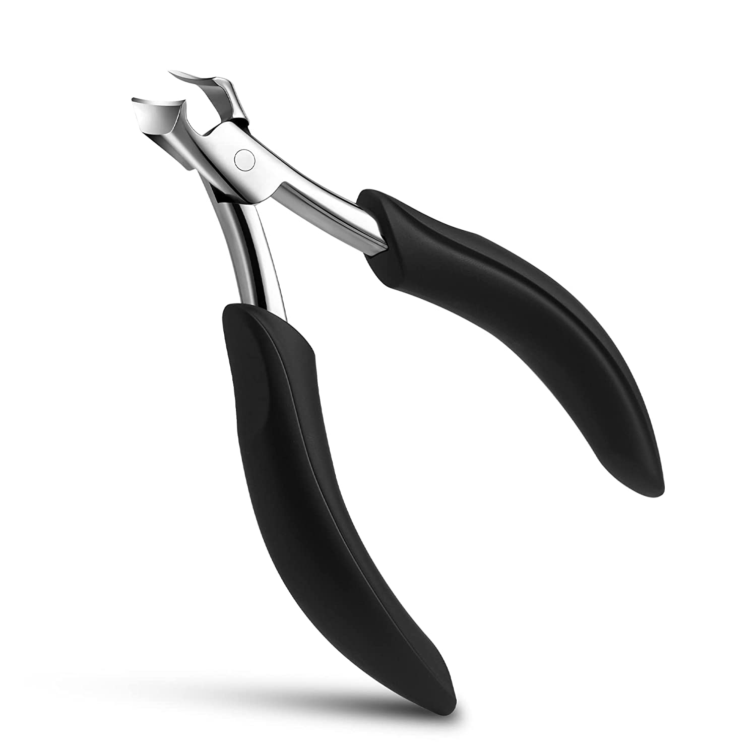 FVION Nail Scissors, Professional Nail Clippers for Deep Ingrown Toenails, Precision Head Cutter for Strong Toenails and Fingernails for Thickness Made of Stainless Steel, ‎black