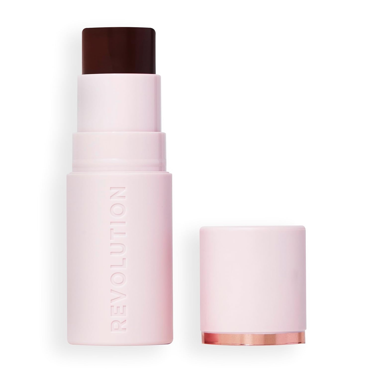 Revolution Skin Silk Bronzer Stick - Restorative Color for Cheeks, Eyes and Lips - Cream-to-Powder Formula - Vegan & Cruelty-Free - Deep Mocha - 4.5 g