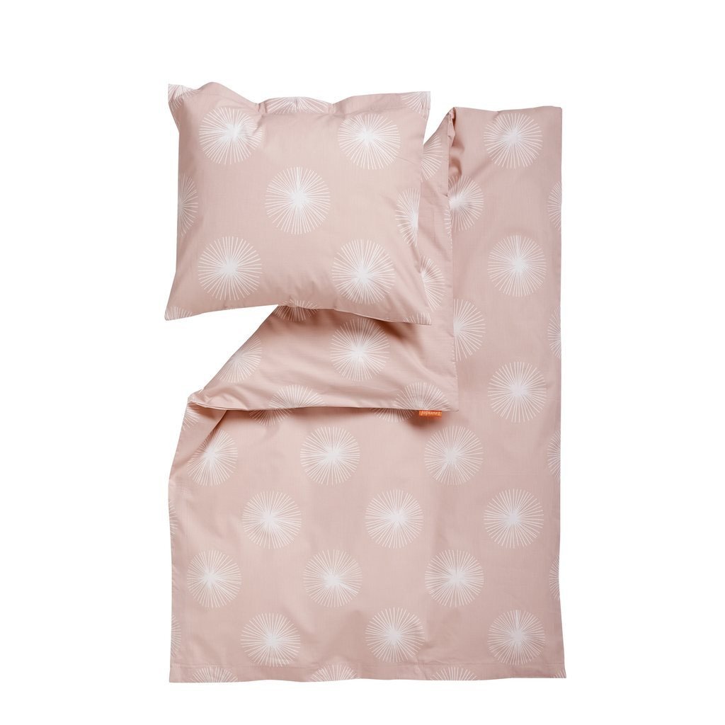 'LEANDER Baby Pink/Soft Pink Duvet Set Cotton "Flora (70 x 100 cm/40 x 45)