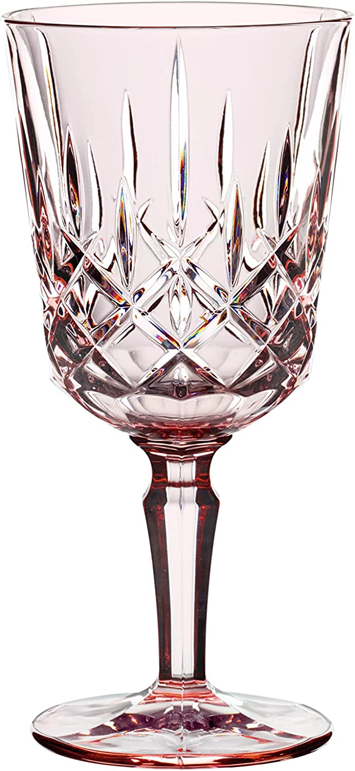 Spiegelau & Nachtmann, Set of 2 Pink Cocktail / Wine Glasses, Crystal Glass, 12 OZ, Rose, Noblesse Colors, 105218