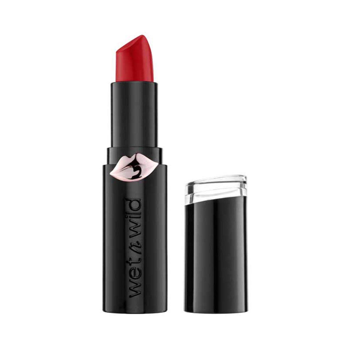 wet n wild, Megalast Lipstick, Long-Lasting Moisturizing Matte Lipstick, Extra Fine Formula with Micro Balls, Natural Extracts, Coenzyme Q10, Vitamin A & E, Stoplight Red