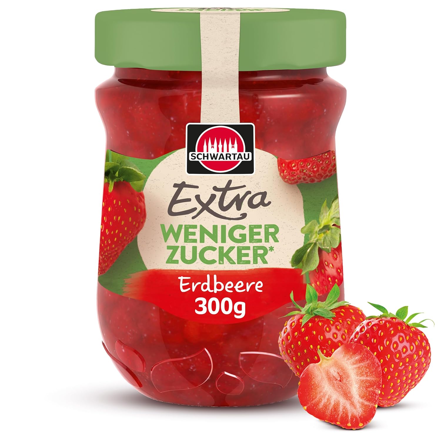 Extra Less Sugar Strawberry, Sugar-Reduced Fruit Spread, 300 g