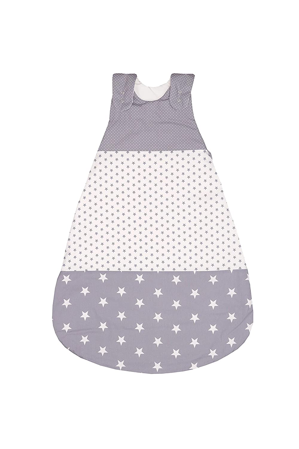 Ullenboom ® Baby Sleeping Bag 4 To 10 Months (Size 68/74) Grey Stars (Made 