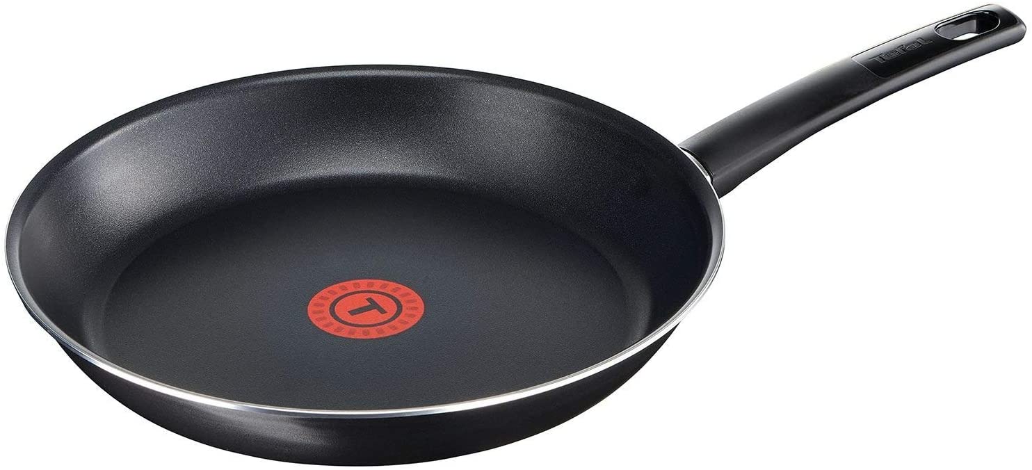 Tefal First Cook B43514 24 cm Titanium Force Non-Stick Frying Pan with Integrated Temperature Gauge Ergonomic Handle Frying Pan with Pouring Rim Non-Stick Coating
