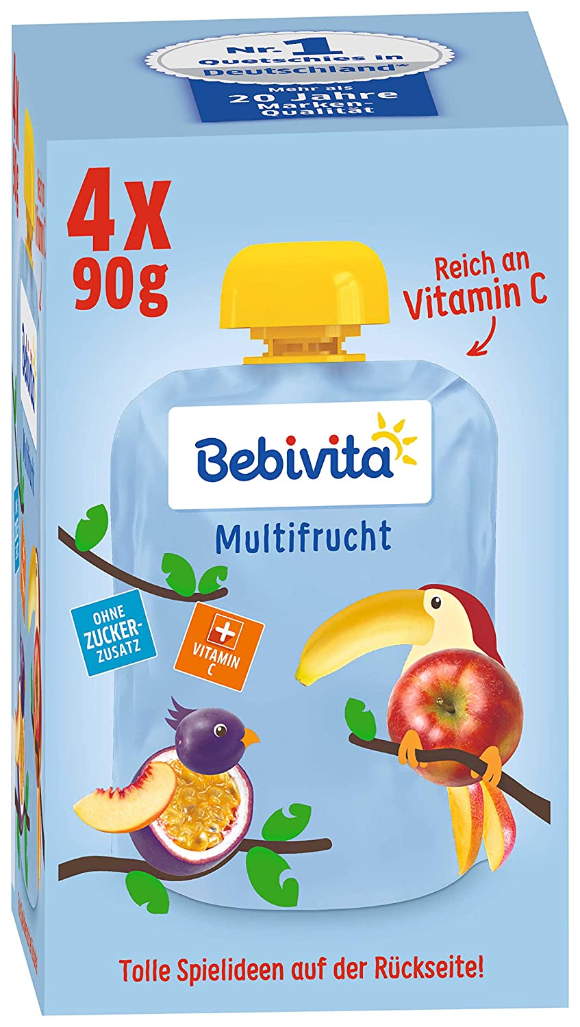Bebivita Multifrucht, 4er Pack ( 4 x 4 x 90g)