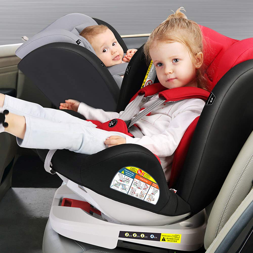 TG19008-D01 Baby Child Seat 360 Degree Rotatable Group 0+1/2/3 (0-36 kg / 0-12 Years) with ISOFIX ECE R44/04 Children\'s Baby Car Seat Red