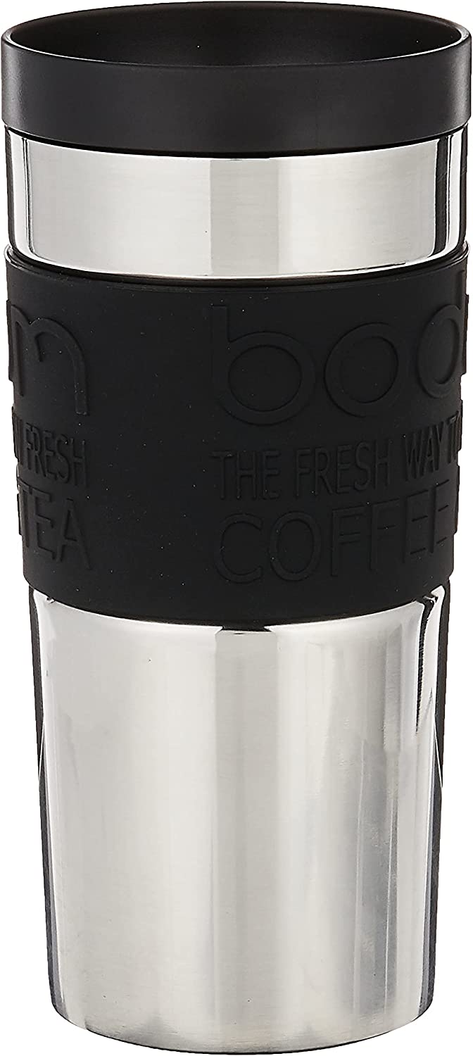 Bodum 11093-01 Travel Mug 0.35 L Stainless Steel 8.5 x 8.5 x 18 cm Black