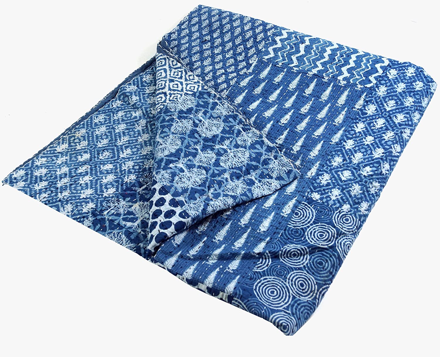 Guru-Shop, Quilt, Bedspread, Bedspread, Bed Throw, Embroidered Cloth, India