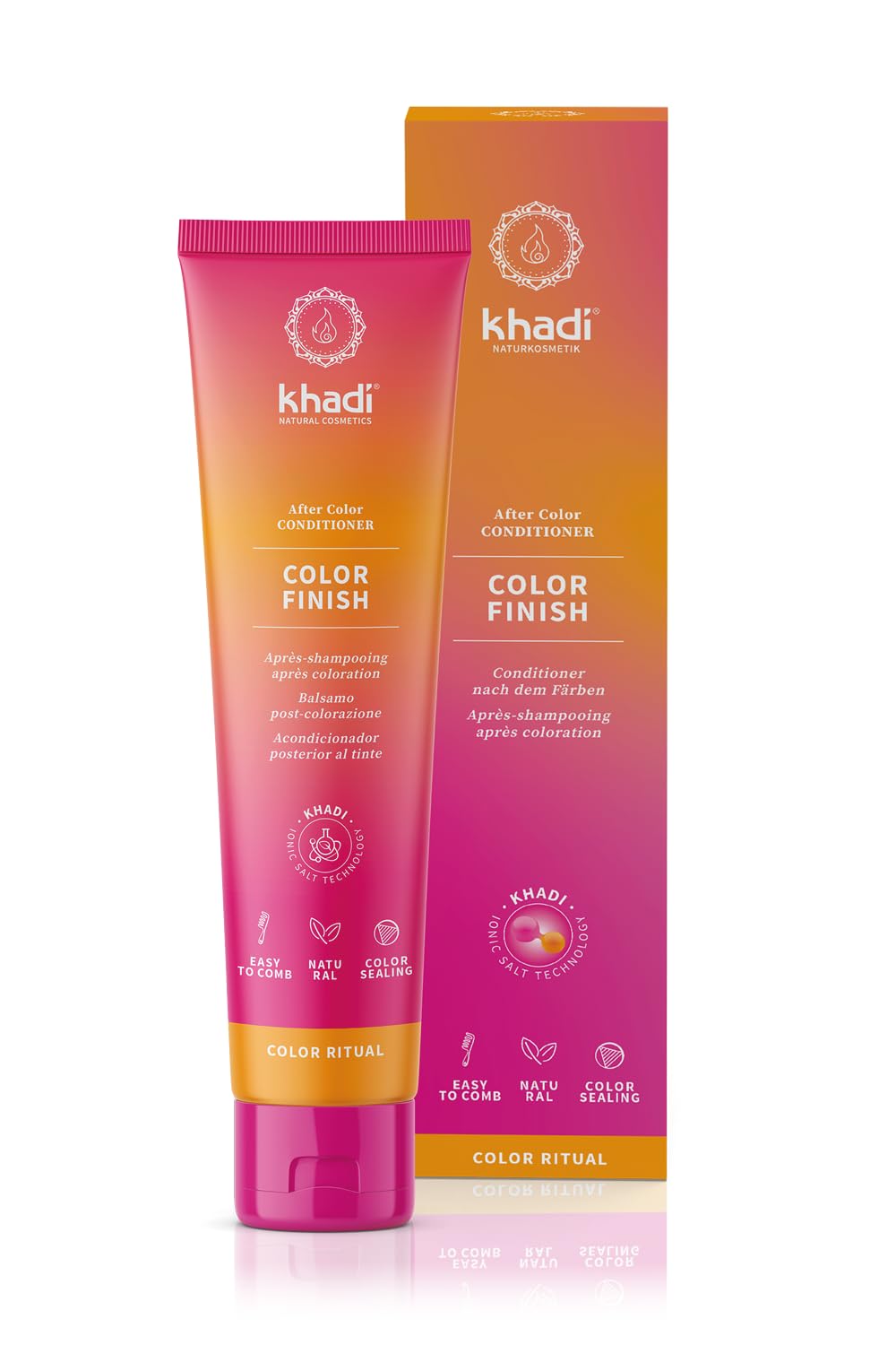 khadi Colour Finish After Colour Conditioner, Quick Colour Fixation, Instant Combability and Brilliant Shine - Immediately After Hair Dyeing, 100% Natural & Vegan, Natural Cosmetics, 150 ml
