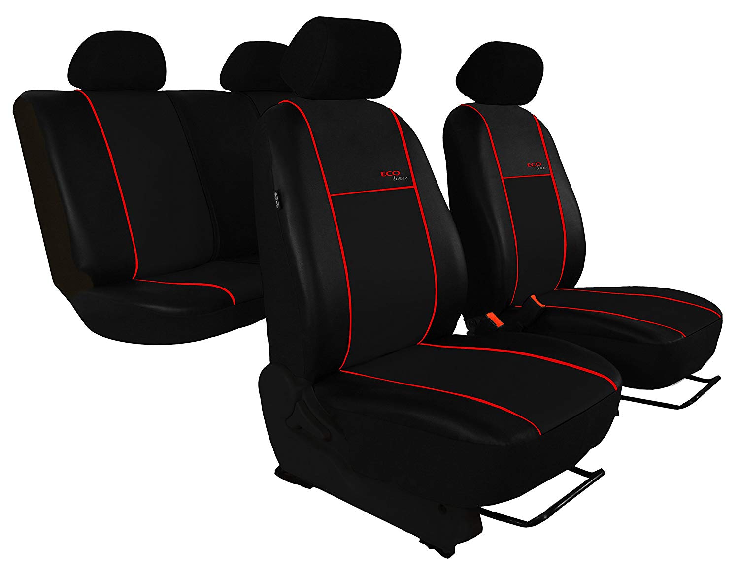 Car seat cover set for RAV4 Hybrid 2016 from Design Eco-Line Bright Red Fin.