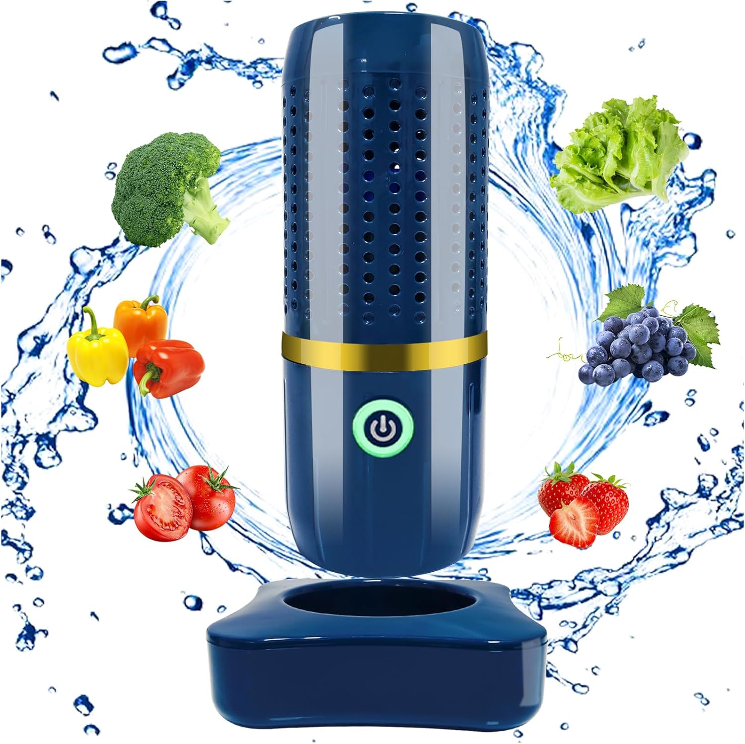 TOGETDREAM Fruit Vegetable Washing Machine, Rechargeable Cleaning Machine for Vegetables and Fruits, Portable Household Mini Food Cleaner for Meat Seafood