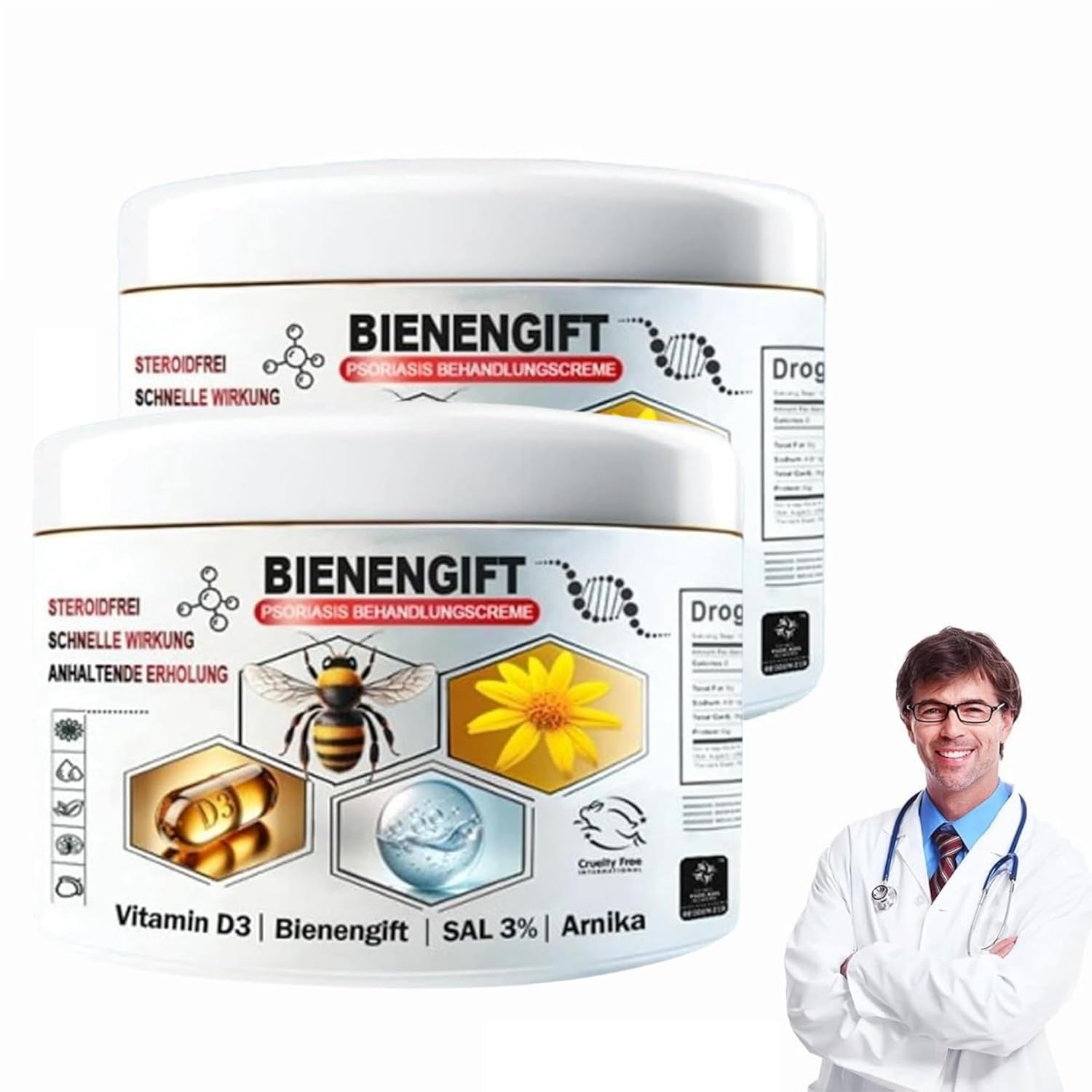 Bee Venom Ointment, Bee Venom Skin Care Cream, Bee Venom Ointment (2 Pieces, 30 g)